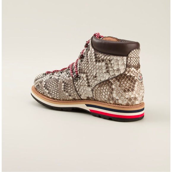 Moncler Snake Print Hiking Boots